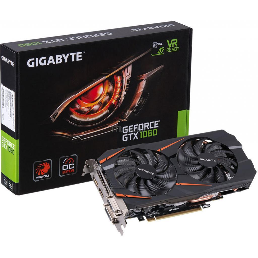 Видеокарта GIGABYTE GeForce GTX1060 3072Mb WF2 OC (GV-N1060WF2OC-3GD ...