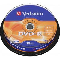 Диск DVD Verbatim 4.7Gb 16X CakeBox 10шт Фото