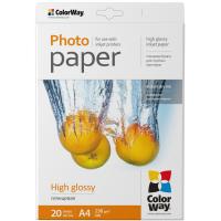 Бумага ColorWay A4 230г Glossy 20ст Фото