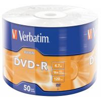 Диск DVD Verbatim 4.7Gb 16X Wrap-box 50pk Extra MATT SILVER Фото