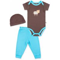 Набір дитячого одягу Luvable Friends из бамбука с рисунком животных голубой для мальчик Фото