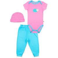 Набор детской одежды Luvable Friends из бамбука для девочек: боди, штанишки и шапочка Фото