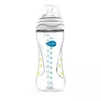 Бутылочка для кормления Nuvita Mimic 330 мл 4м+ антиколиковая, белая Фото