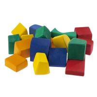 Конструктор Nic деревянный Большой цветной 17 эл. Фото