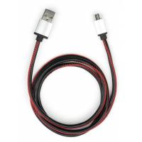 Дата кабель Vinga USB 2.0 AM to Micro 5P 1m pu leather black Фото