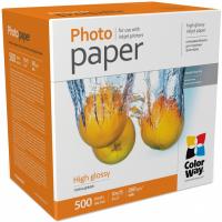 Папір ColorWay 10x15 260г, glossy, 500л, карт.уп. Фото