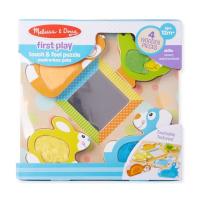 Развивающая игрушка Melissa&Doug Зеркальный формовой пазл с пушистыми домашними жив Фото