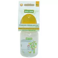 Бутылочка для кормления Baby Team с силиконовой соской, 125 мл 0+ желтая Фото