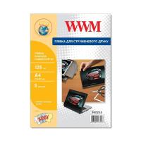 Пленка для печати WWM A4, 125г/м кв, 5л, for inkjet, self-adhesive vinyl Фото