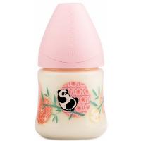 Бутылочка для кормления Suavinex Истории панды, 150 мл, 0+ розовая Фото