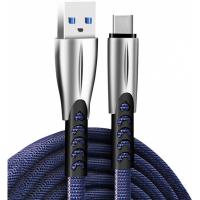 Дата кабель ColorWay USB 2.0 AM to Type-C 1.0m zinc alloy blue Фото