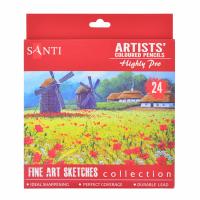 Олівці кольорові Santi Highly Pro 24 шт Фото