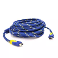 Кабель мультимедийный Merlion HDMI M to HDMI M 1.5m V1.4 blue/gold Фото
