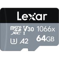 Карта памяти Lexar 64GB microSDXC class 10 UHS-I 1066x Silver Фото