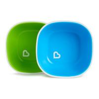 Тарелка детская Munchkin Splash Bowls 2 шт. Зелена та блакитна Фото