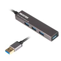 Концентратор Maxxter USB 3.0 Type-A 4 ports grey Фото