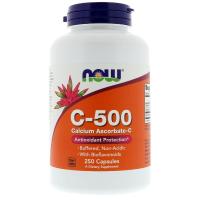 Вітамін Now Foods Аскорбат кальция C-500, Calcium Ascorbate Capsules Фото