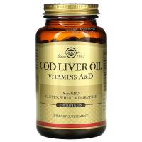 Вітамін Solgar Масло печени Трески с Витаминами A и D, Cod Liver Фото