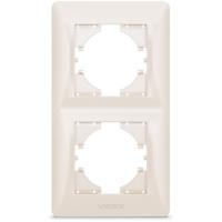 Рамка Videx BINERA кремовая 2 поста Фото