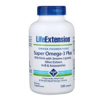 Жирные кислоты Life Extension Супер Омега-3 Плюс, Omega Foundations, Super Omega Фото