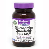 Витаминно-минеральный комплекс Bluebonnet Nutrition Глюкозамин Хондроитин МСМ, 60 растительных капс Фото