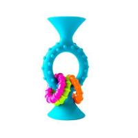 Погремушка Fat Brain Toys прорезыватель на присосках pipSquigz Loops бирюзов Фото