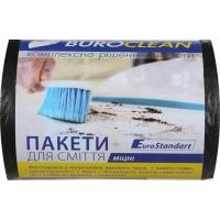 Пакети для сміття Buroclean EuroStandart міцні чорні 35 л 100 шт. Фото