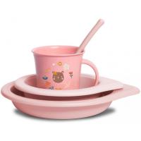 Набір дитячого посуду Suavinex Лісові історії рожевий Фото