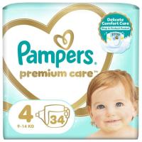 Подгузники Pampers Premium Care Maxi Размер 4 (9-14 кг) 34 шт Фото