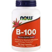 Вітамін Now Foods Комплекс B-100, 100 Вегетаріанських капсул. Фото