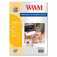 Бумага WWM A4, Glossy, 130г, самоклейка, 100с Фото