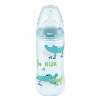 Пляшечка для годування Nuk First Choice Plus Крокодили 300 мл Синя Фото
