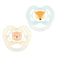 Пустышка Baby-Nova Forest Animals 6-18 мес. персиковая/бирюзовая 2 шт Фото