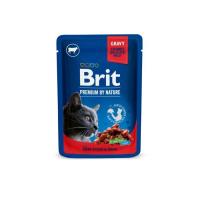 Вологий корм для кішок Brit Premium Cat Pouches with Beef Stew&Peas 100 г Фото