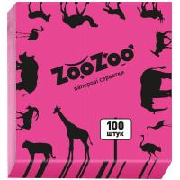 Серветки столові ZooZoo одношарові рожеві 24x23 см 100 шт. Фото