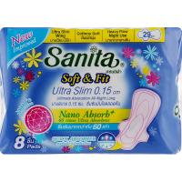 Гигиенические прокладки Sanita Soft & Fit Ultra Slim Wing 29 см 8 шт. Фото