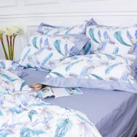 Постельное белье MirSon Satin print Elit Azure Jay 160х220 Фото
