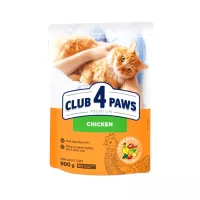 Сухий корм для кішок Club 4 Paws Преміум. Зі смаком курки 900 г Фото