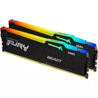 Модуль памяти для компьютера Kingston Fury (ex.HyperX) DDR5 64GB (2x32GB) 4800 MHz FURY Beast RGB Фото
