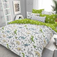 Простынь MirSon Бязь 17-0576 Dinosaur robot 150x220 см Фото