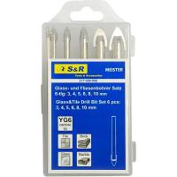 Набір свердл S&R Meister скло/керамiка 3,4,5,6,8,10мм 6шт. Фото