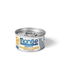 Консервы для кошек Monge Cat Monoprotein мясные хлопья из индейки и моркови Фото