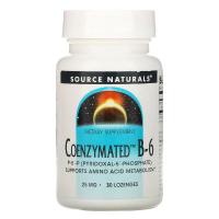Витамин Source Naturals Коэнзим Витамина B6, 25 мг, Coenzymated Vitamin B- Фото