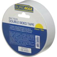 Скотч Buromax двусторонний на бумажной основе 24 мм х 10 м Прозр Фото