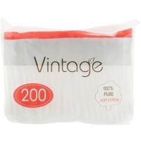 Ватные палочки Vintage Cotton в полиэтиленовой упаковке 200 шт. Фото