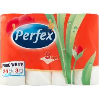 Туалетная бумага Perfex Pure White 3 шари 24 рулони Фото