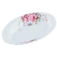 Блюдо Vittora "Рожевий Букет" Wave 22,5 см Фото
