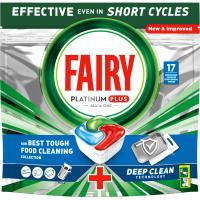 Таблетки для посудомоечных машин Fairy Platinum Plus All in One Fresh Herbal Breeze 17 шт Фото