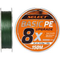 Шнур Select Basic PE 8x 150m Dark Green 0.8/0.12mm 14lb/6kg Фото