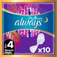 Гігієнічні прокладки Always Platinum Secure Night (Розмір 4) 10 шт. Фото